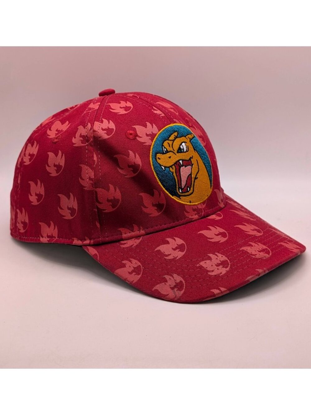 Pokemon Charizard Bioworld Red Blue Adjustable Snapback Cap Hat Fire Allover